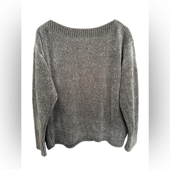 Tommy Bahama Sweaters - Tommy Bahama Women's Sweater Green  Chenille Knit Top Boat Neck Boxy Cozy Sz L